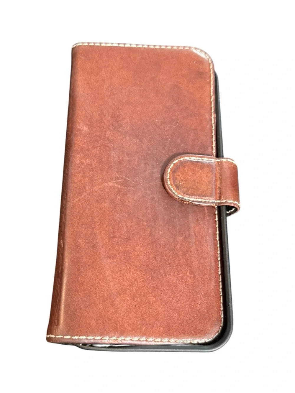 Burton Goods Leather Wallet Phone Case Card Holder Brown